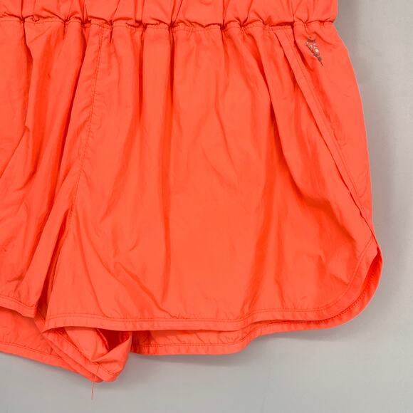 Free People Movement The Way Home Shorts Womens Size L Neon Orange Pull On - Picture 4 of 6